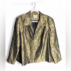 Jan Leslie Metallic Gold Blazer